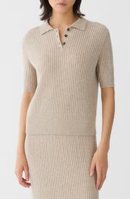 Lafayette 148 New York Cable Polo Sweater