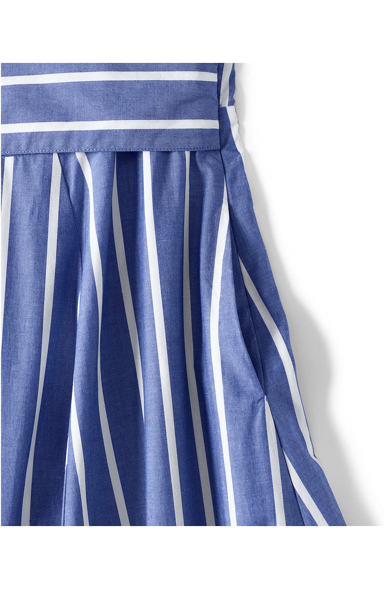 Lands' End Plus Size Poplin Midi Wrap Front Dress, Alternate, color, 