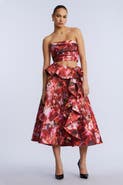 BCBGMAXAZRIA Pleated Satin Bustier