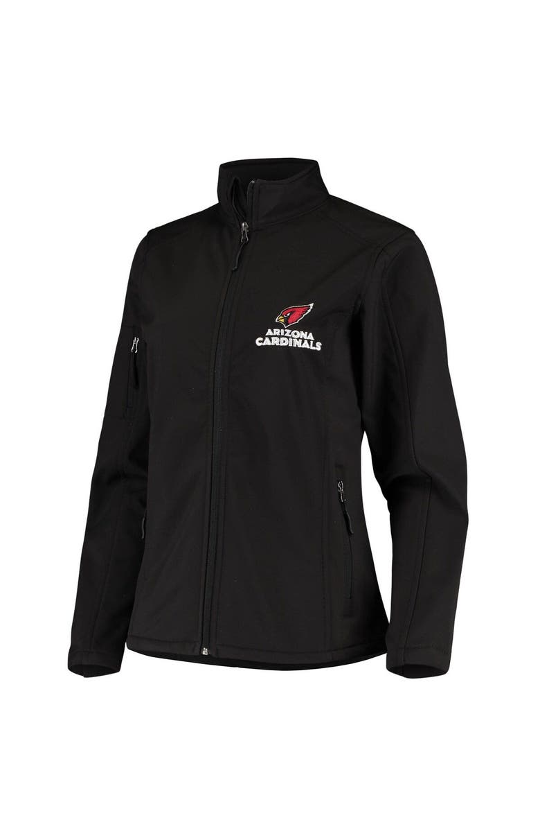 DUNBROOKE Women's Black Arizona Cardinals Full-Zip Sonoma Softshell Jacket, Alternate, color, Black