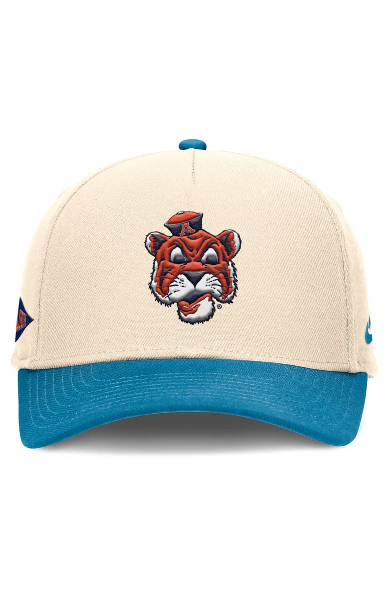 Nike Men's Nike Natural/Light Blue Auburn Tigers Academic Rise Dri-FIT Adjustable Hat, Alternate, color, Natural