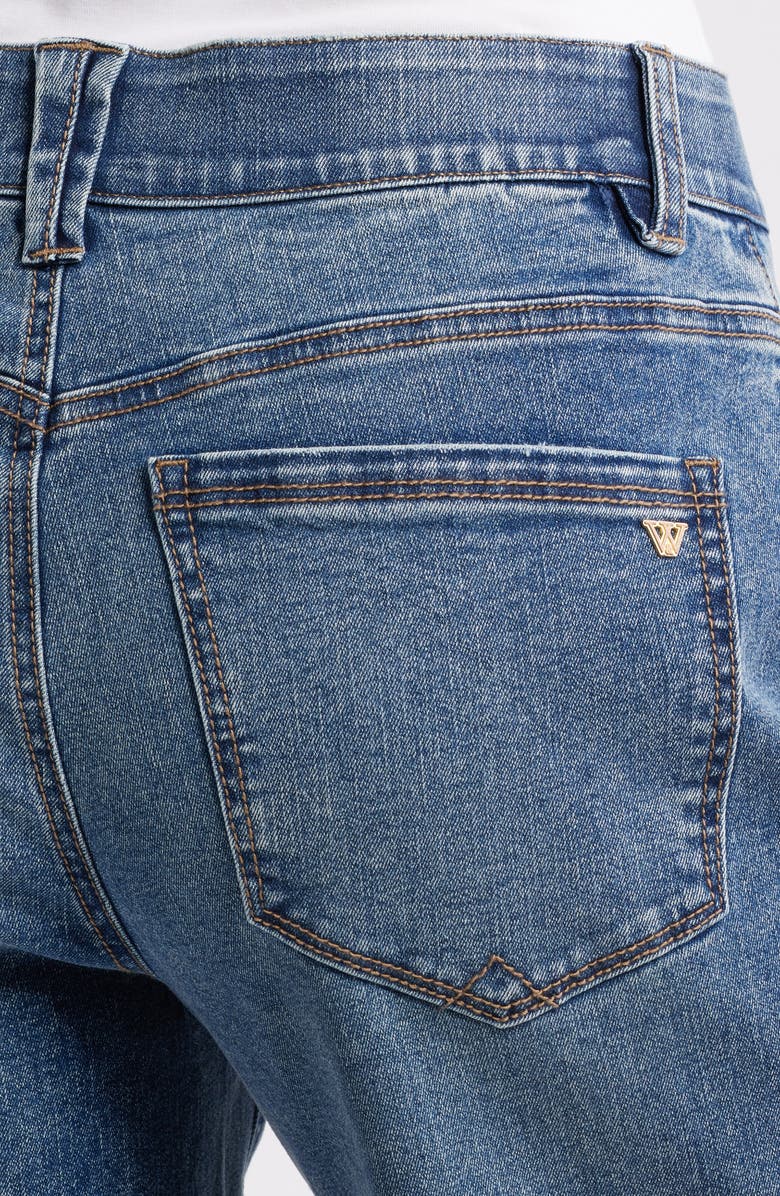 Wit & Wisdom Sam High Waist Reversed Released Hem Wide Leg Jeans, Alternate, color, Mid Blue Artisanal