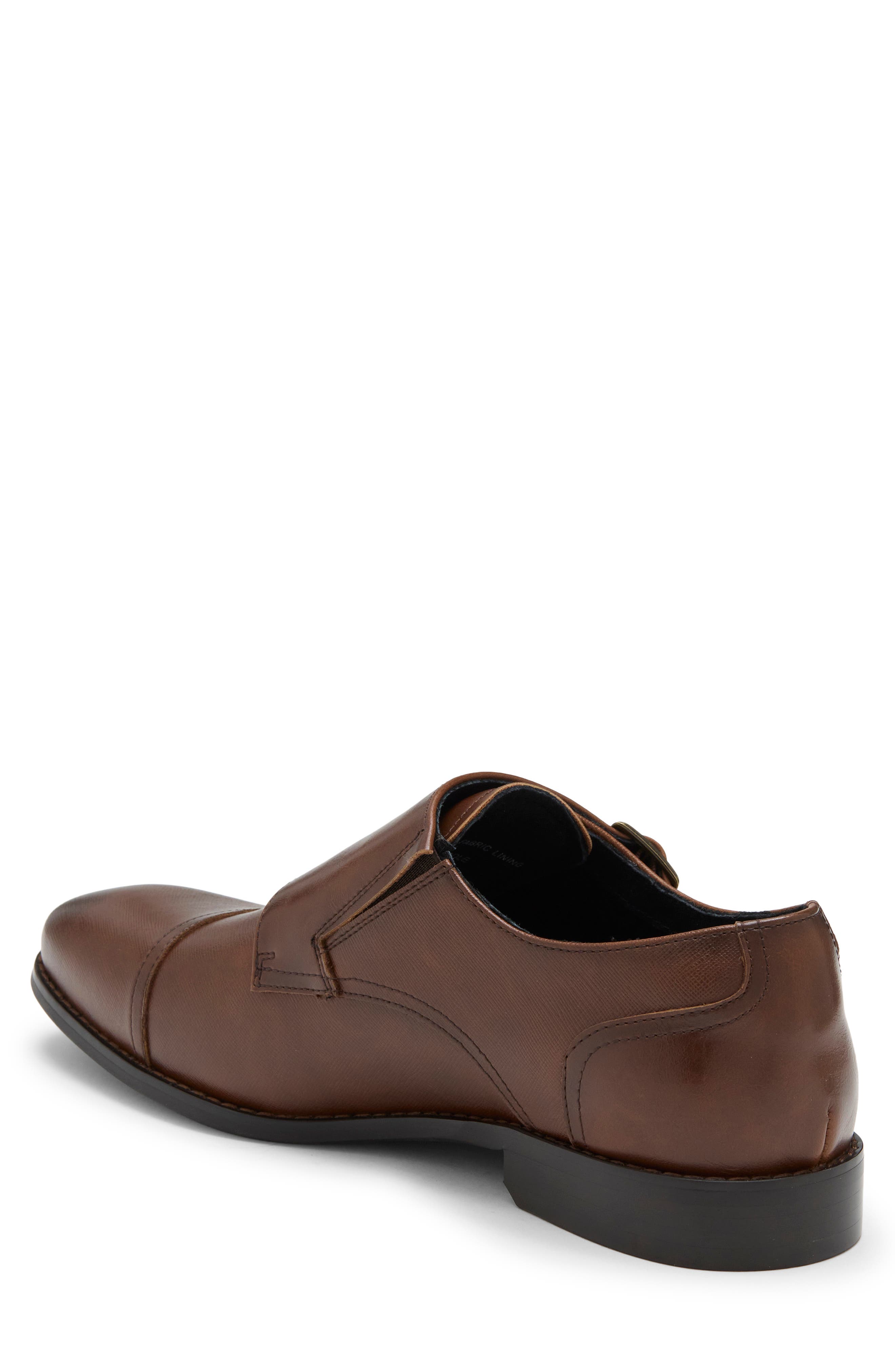 Savey Double Monk Strap Shoe, Alternate, color, BROWN