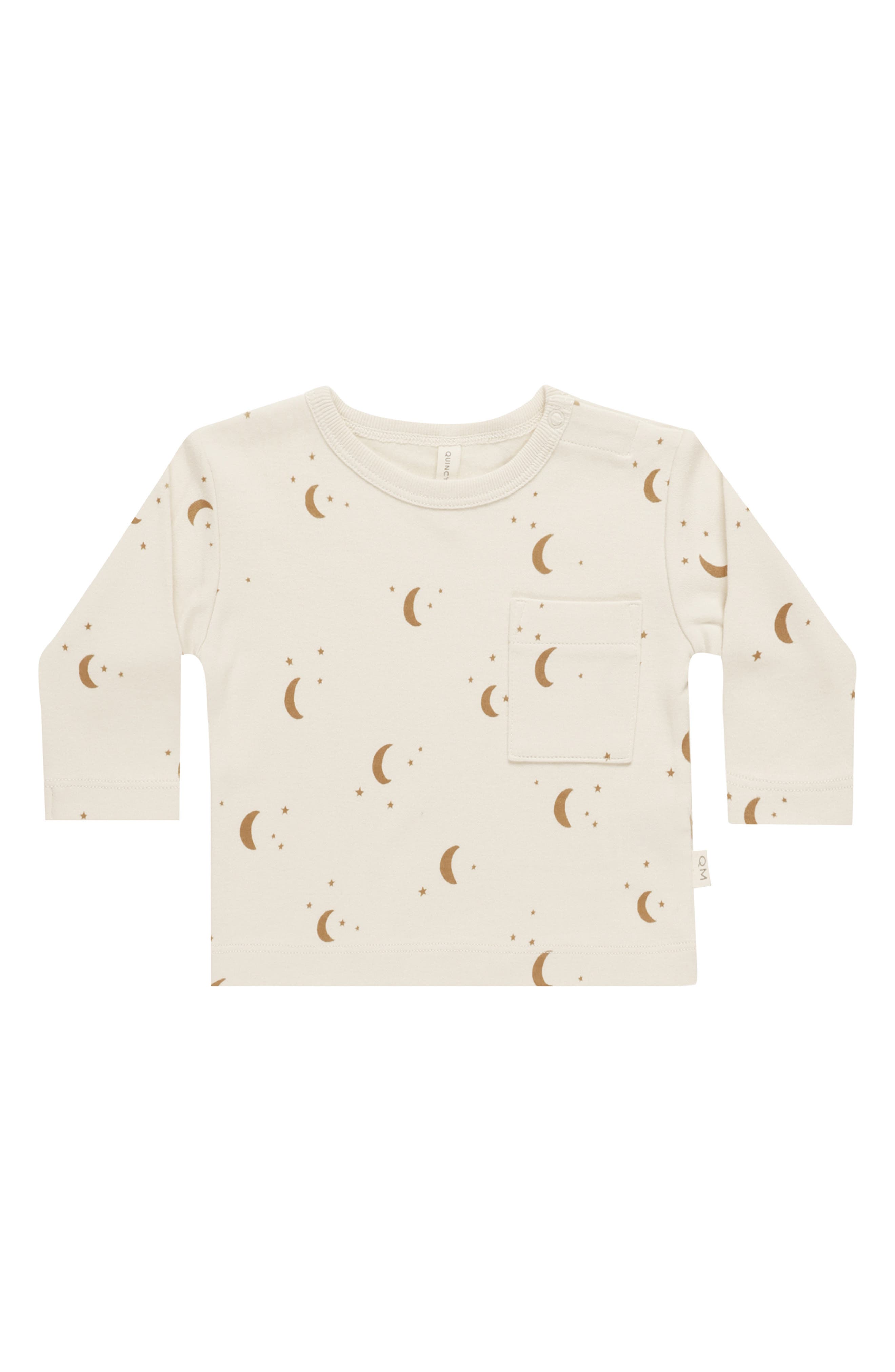 QUINCY MAE Long Sleeve Pocket Organic Cotton T-Shirt
