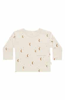 QUINCY MAE Long Sleeve Pocket Organic Cotton T-Shirt