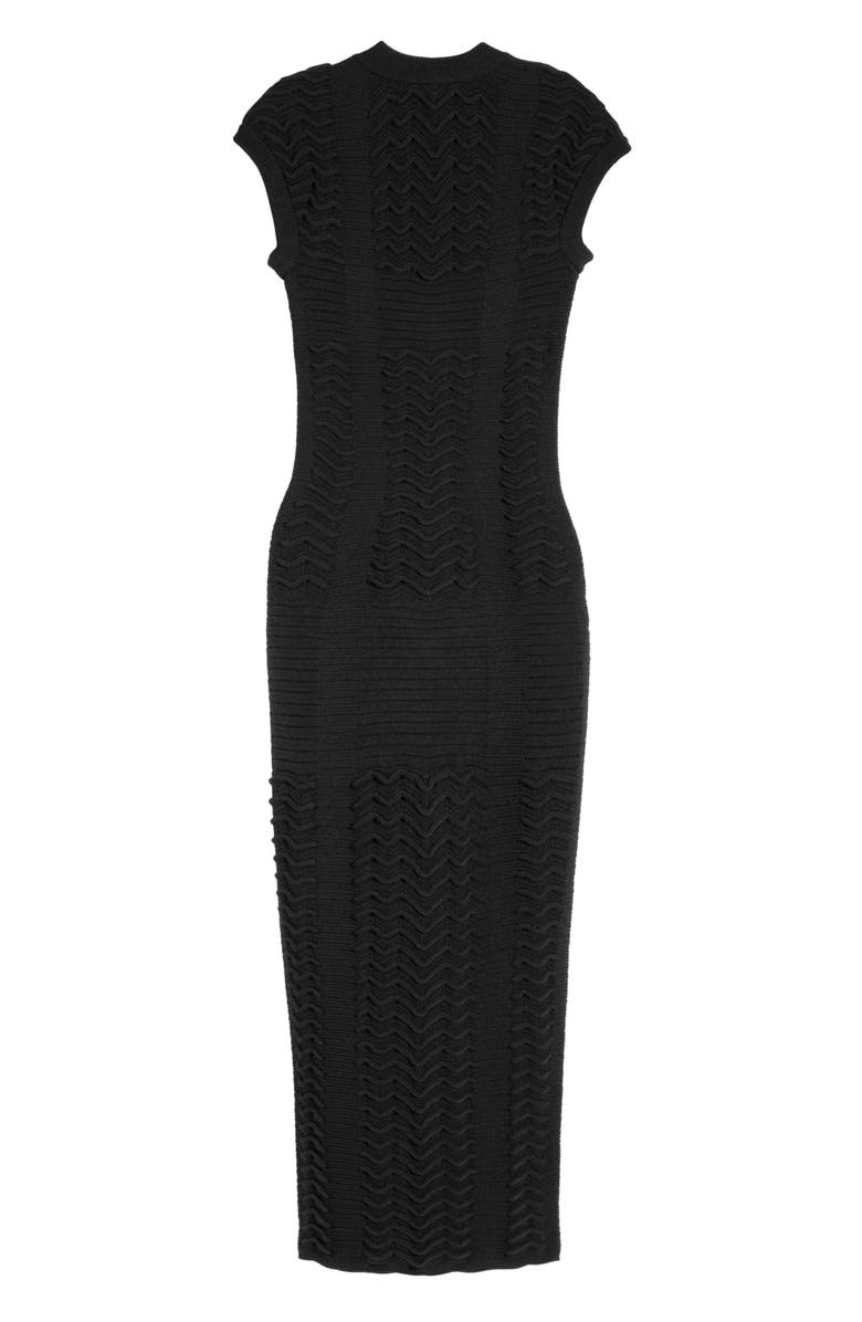Balmain Chevron Texture Knit Body-Con Dress, Alternate, color, 