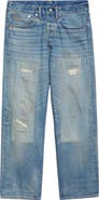 Double RL Straight Fit Rip & Repair Selvedge Jeans