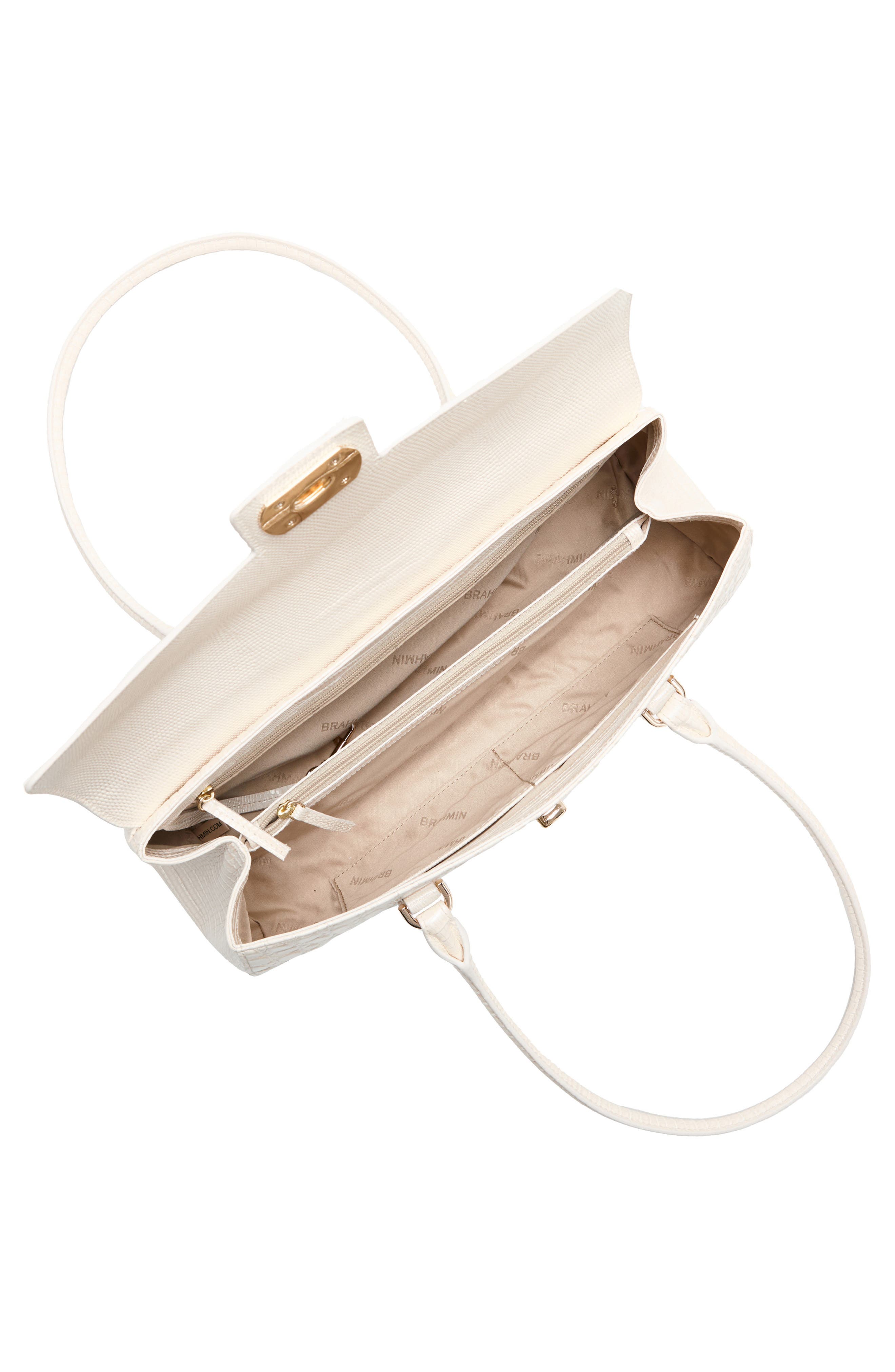 Brahmin Dayan Embossed Leather Satchel, Alternate, color, 