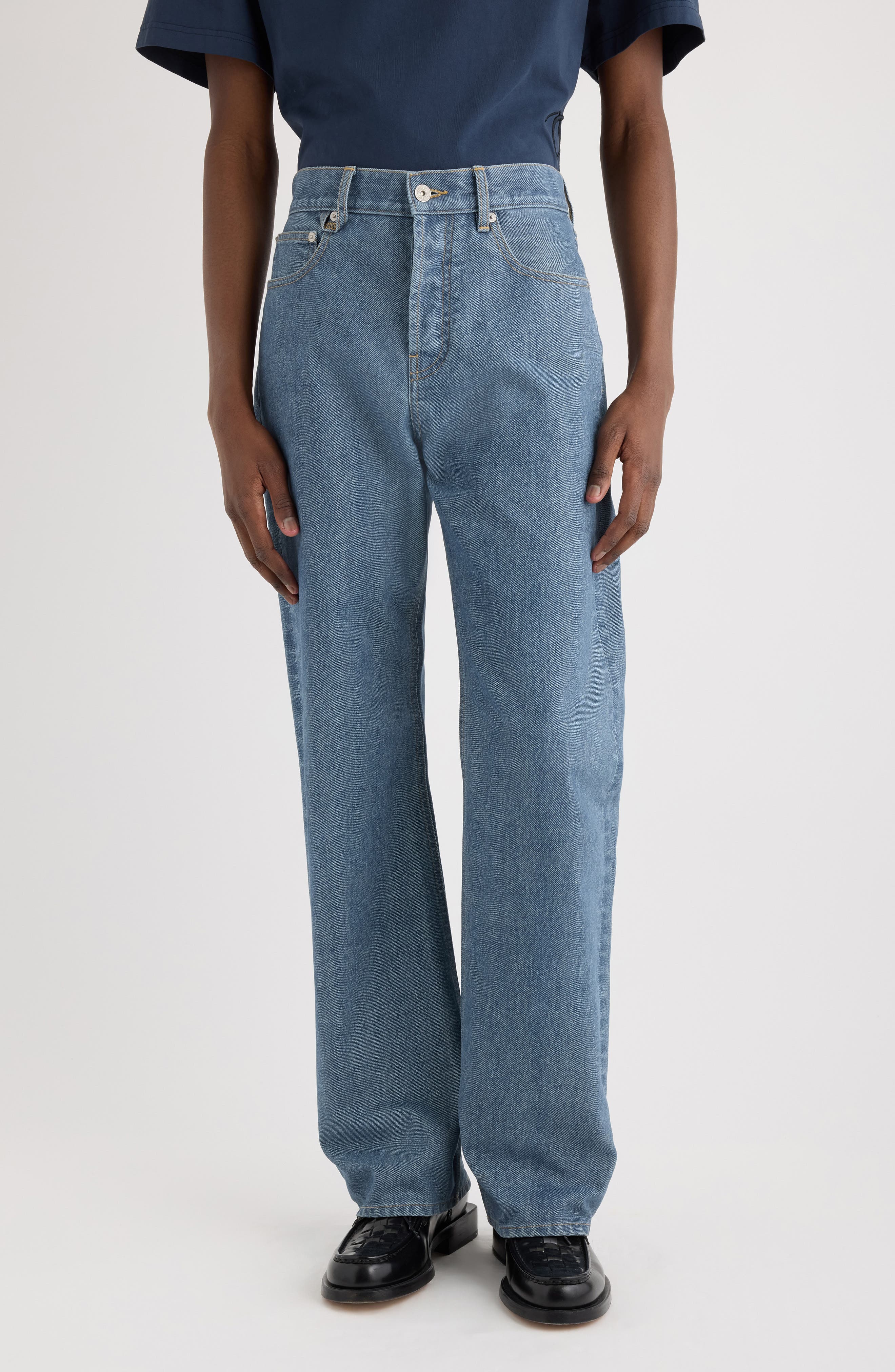 Le De Nimes Droit Straight Leg Jeans