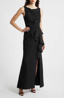 Eliza J Ruffle Front Gown