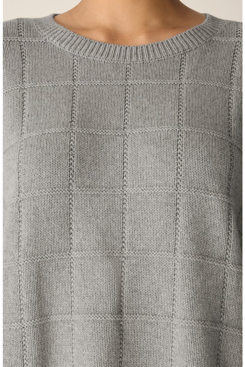Organic Cotton & Cashmere Crewneck Sweater, Alternate, color, DARK PEARL