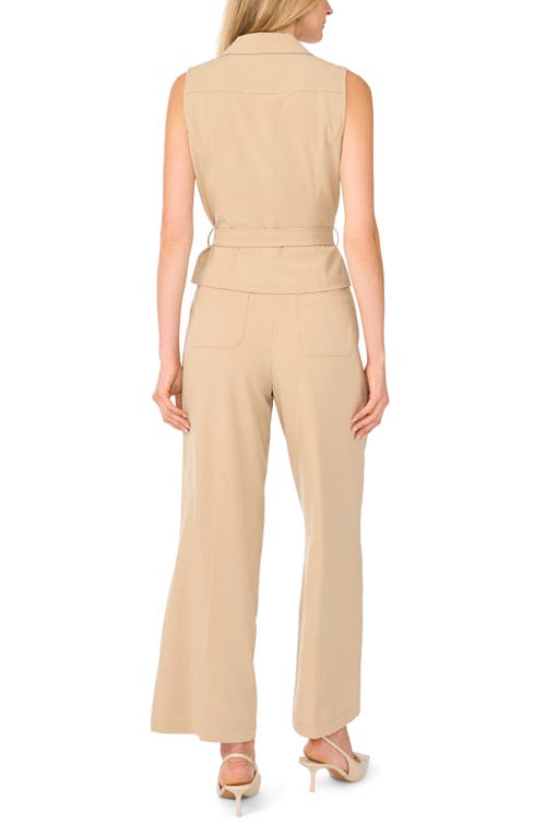 1.state Belted Vest In Sand