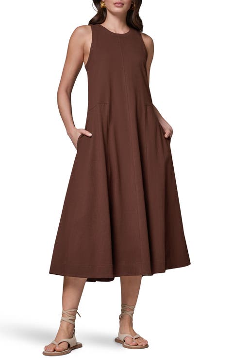 Sleeveless Cotton Jersey Maxi Dress