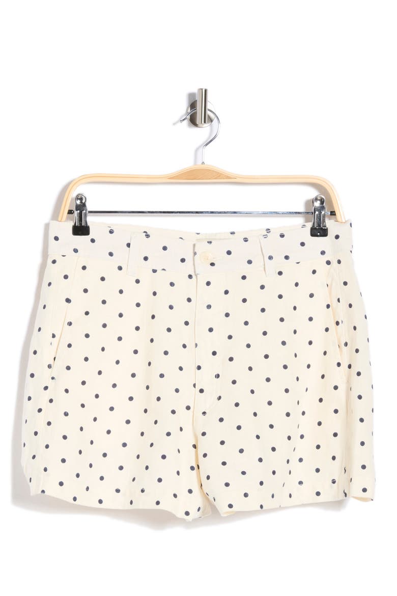 Taylor Linen Shorts, Alternate, color, POLKA DOTS