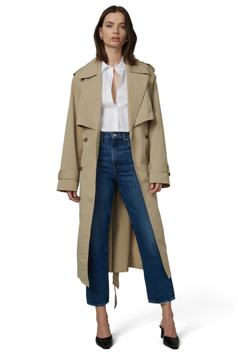 The Dani Michelle Trench Coat, Alternate, color, BISCOTTI