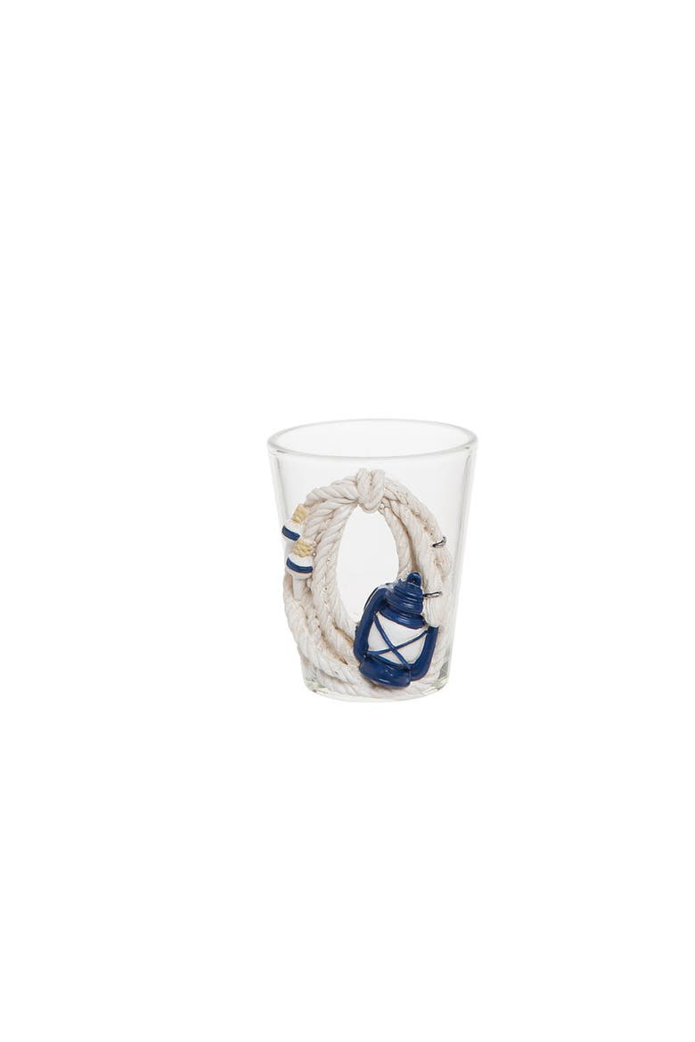 Resin Nautical Rope Shot Glass, Main, color, White