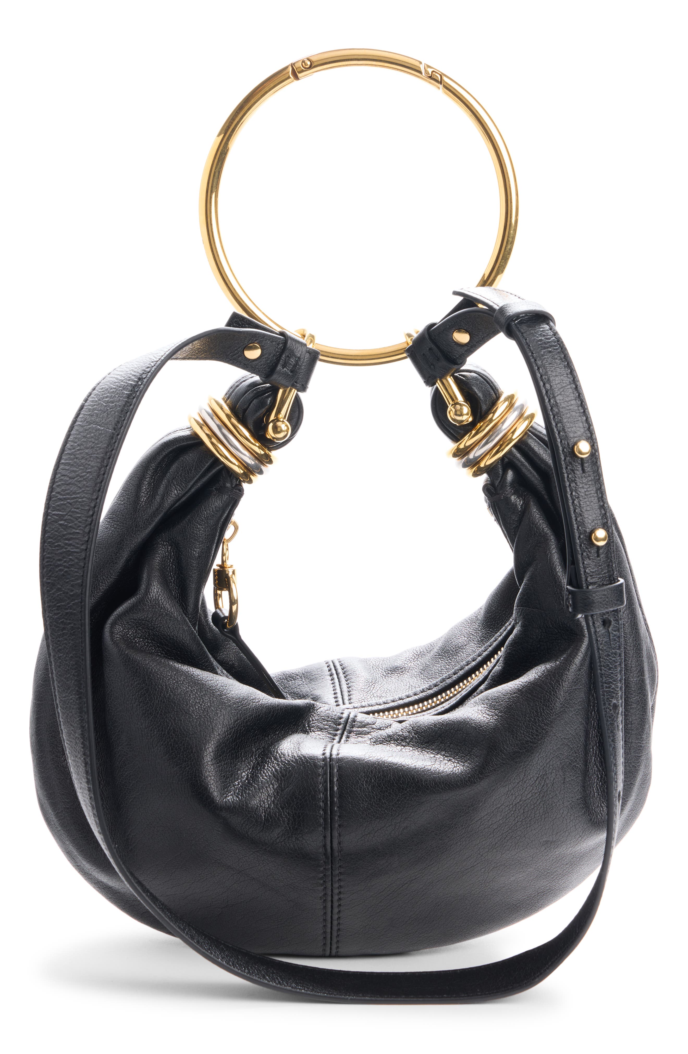 Chloé Small Bracelet Hobo Bag, Alternate, color, Black 001