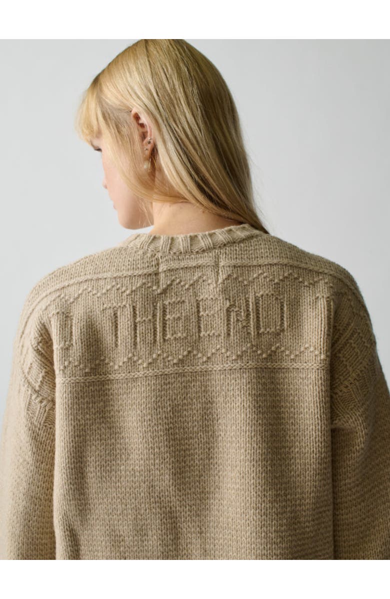 Lingua Franca The End Guernsey Pullover, Alternate, color, 