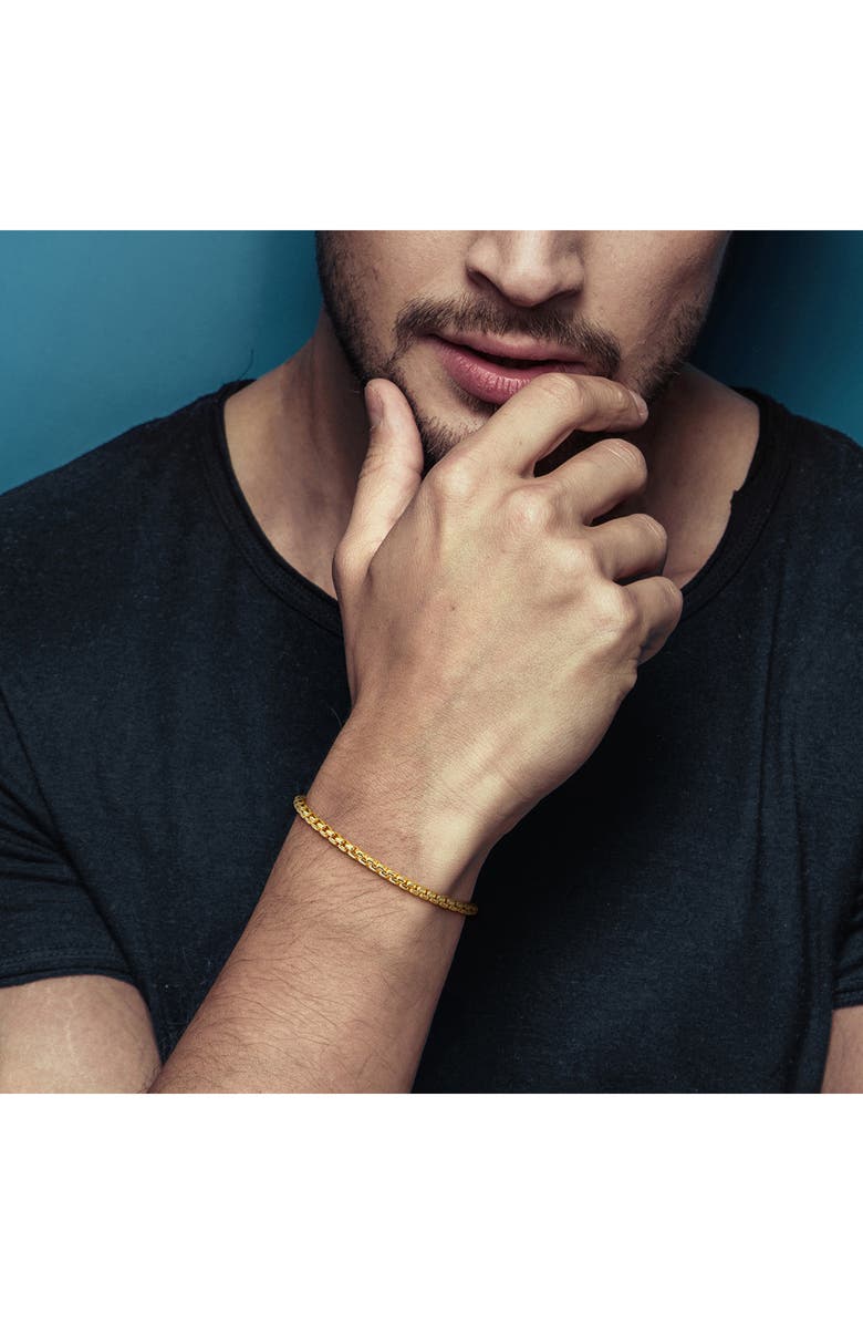 DELMAR Box Link Chain Bracelet, Alternate, color, Gold