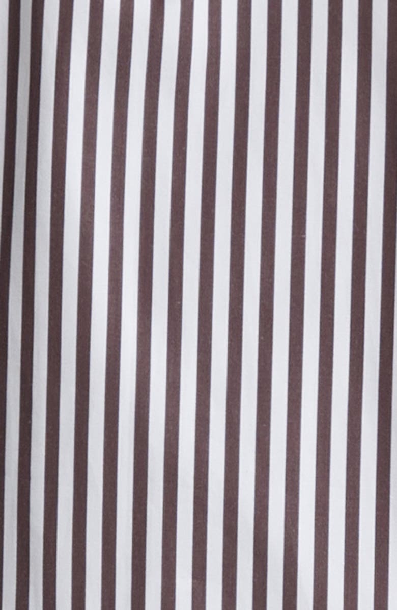 TOM FORD Slim Fit Ladder Stripe Button-Up Shirt, Alternate, color, White/ Brown