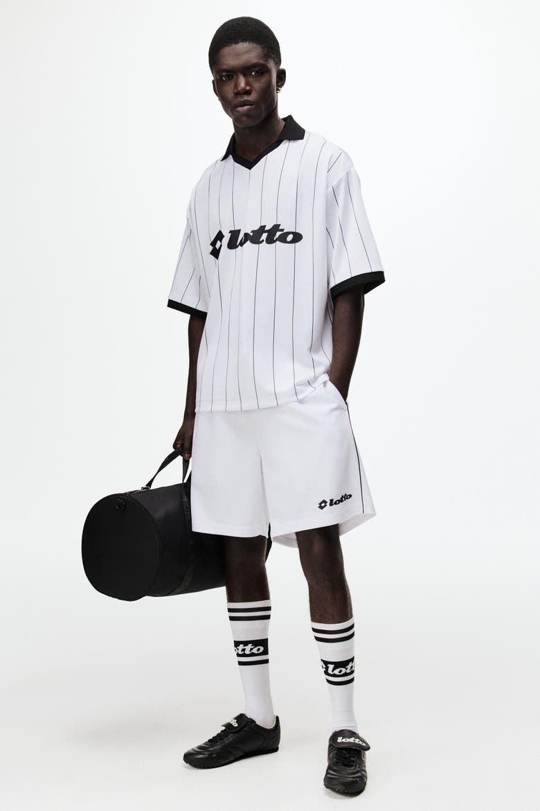 Relaxed Fit Football Shorts, Main, color, White/Lotto