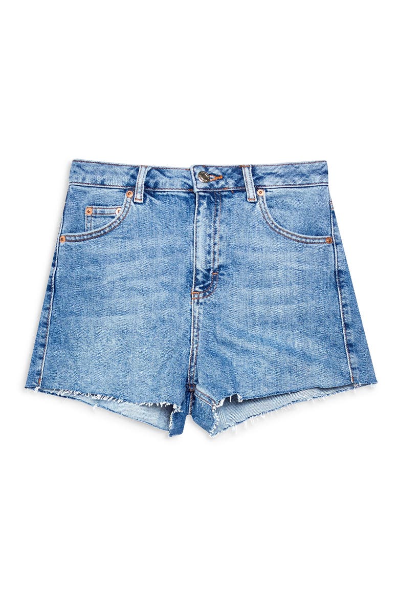 Premium Denim Mom Shorts, Alternate, color, MID DENIM