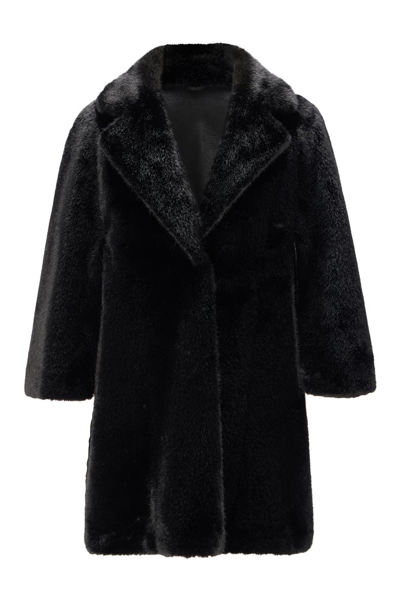 Fur-Free Mink (Faux Fur) Jacket, Alternate, color, BLACK