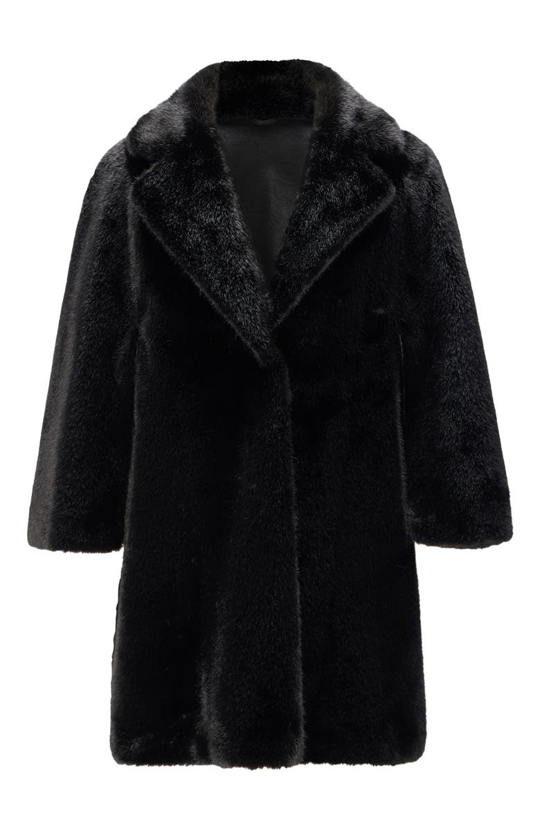 Lyla Grant Fur-Free Mink (Faux Fur) Jacket, Alternate, color, Black