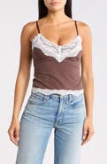 Vigoss Lace-Trimmed Knit Cami