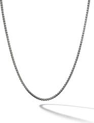 David Yurman Men's Box Chain Necklace in Sterling Silver, 1.7mm