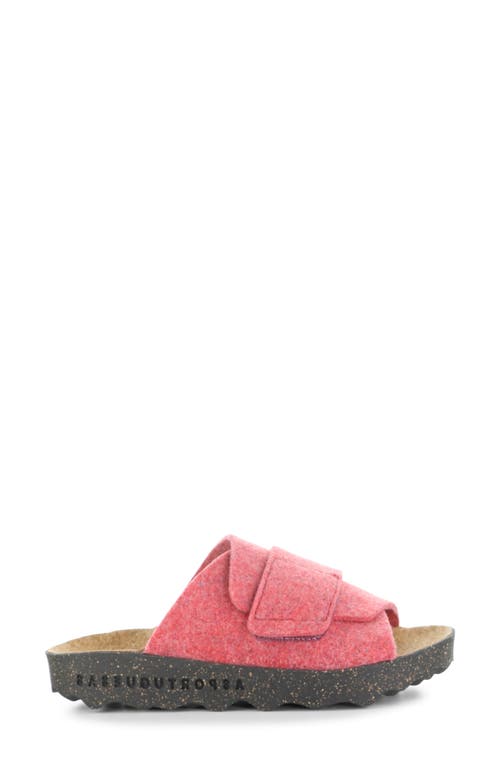 Fly London Clavi Wool Felt Slide Sandal In Red