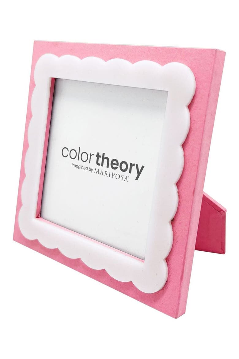 Pink Scallop 4 x 4-Inch Picture Frame, Alternate, color, PINK