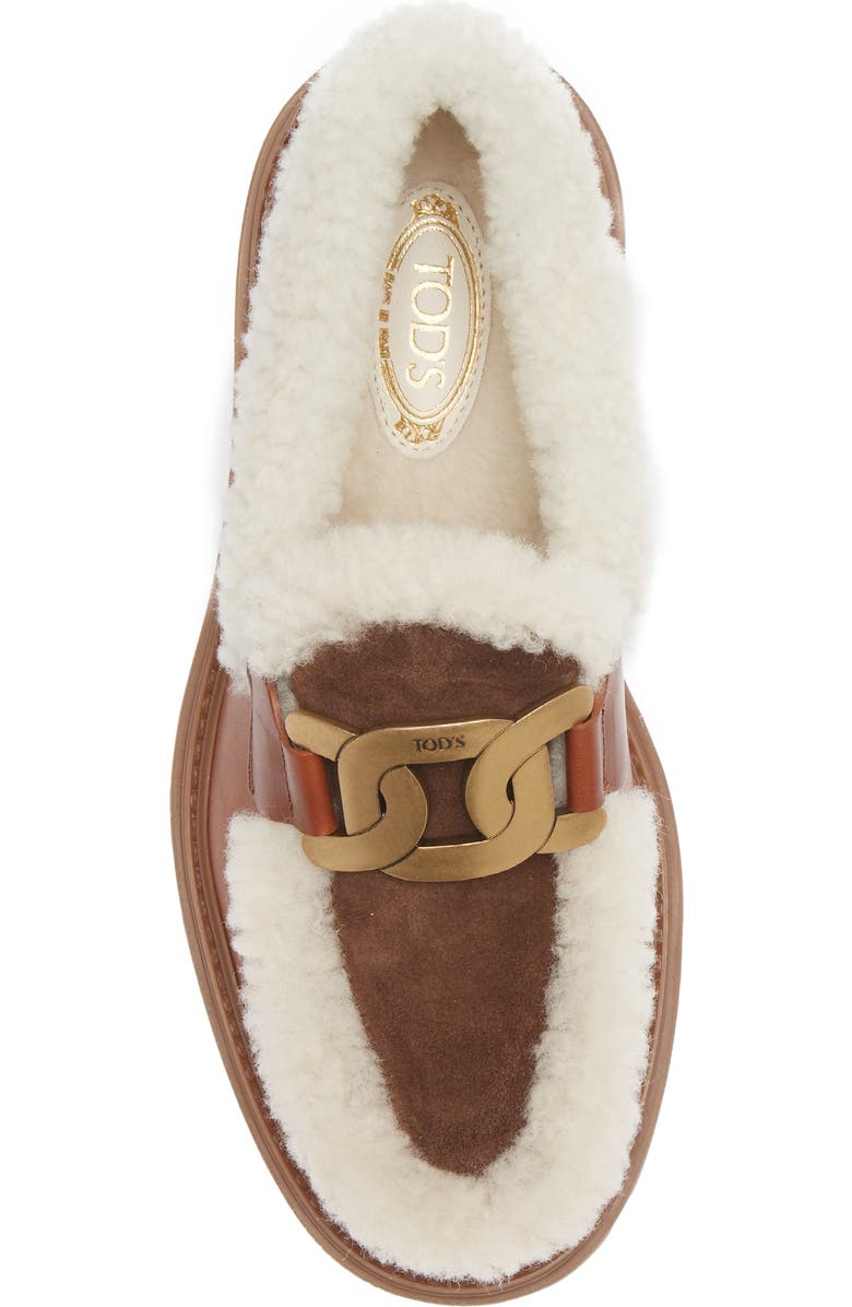 Tod's Gomma Pes Genuine Shearling Trimmed Loafer, Alternate, color,