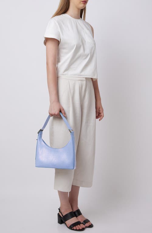 Behno Danny Flatiron Pebble Leather Shoulder Bag In Blue
