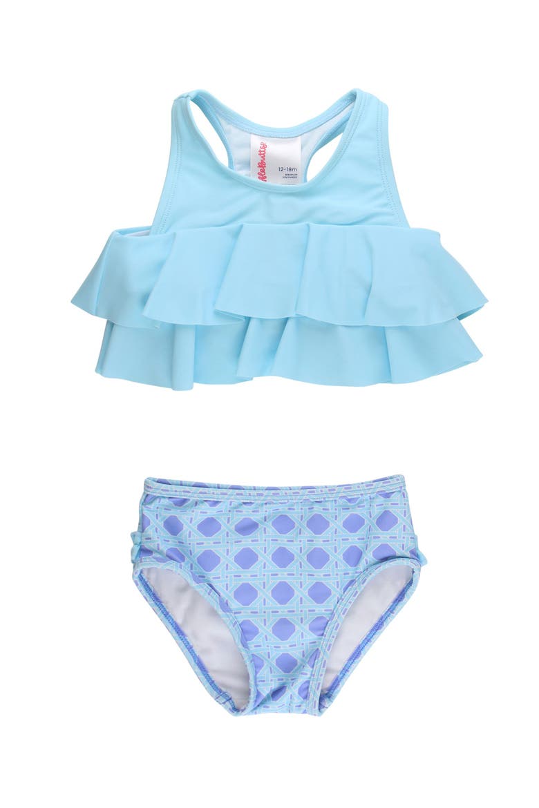 Toddler Girls Flounce Bikini, Main, color, Periwinkle Blue Coastal Cane