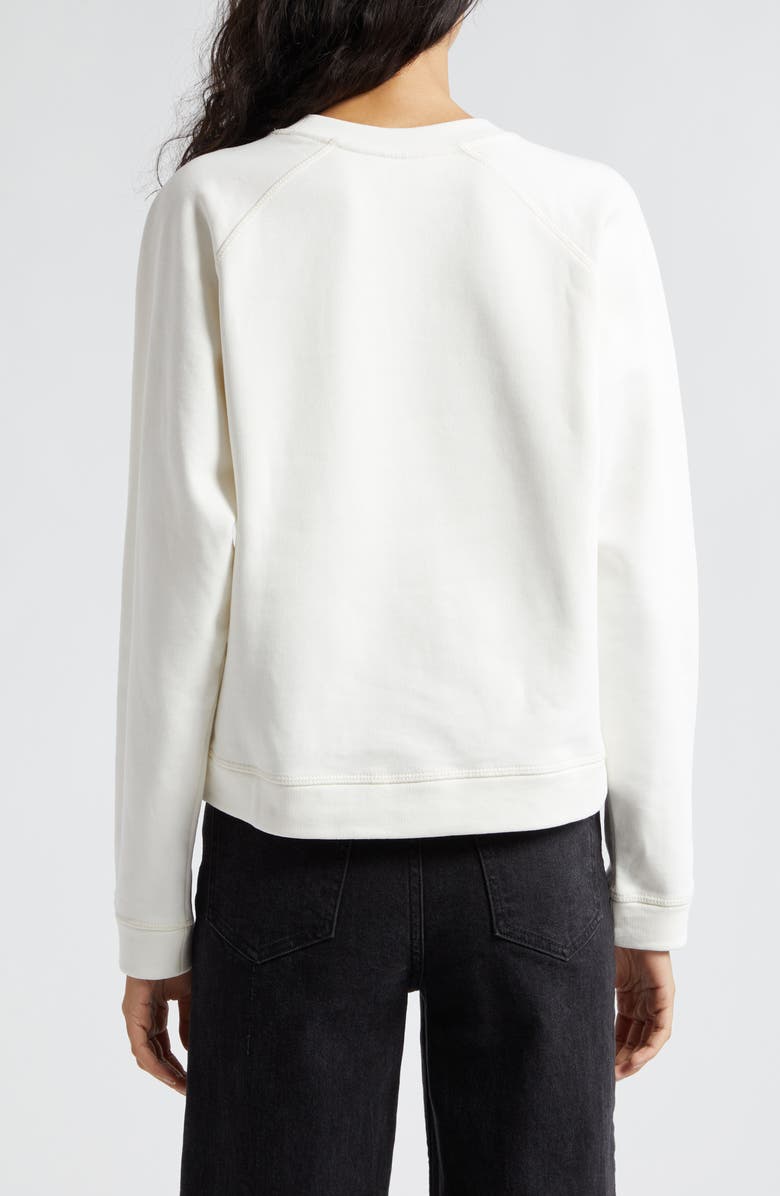 Ganni Isoli Strawberry Raglan Sleeve Organic Cotton Sweatshirt, Alternate, color, 