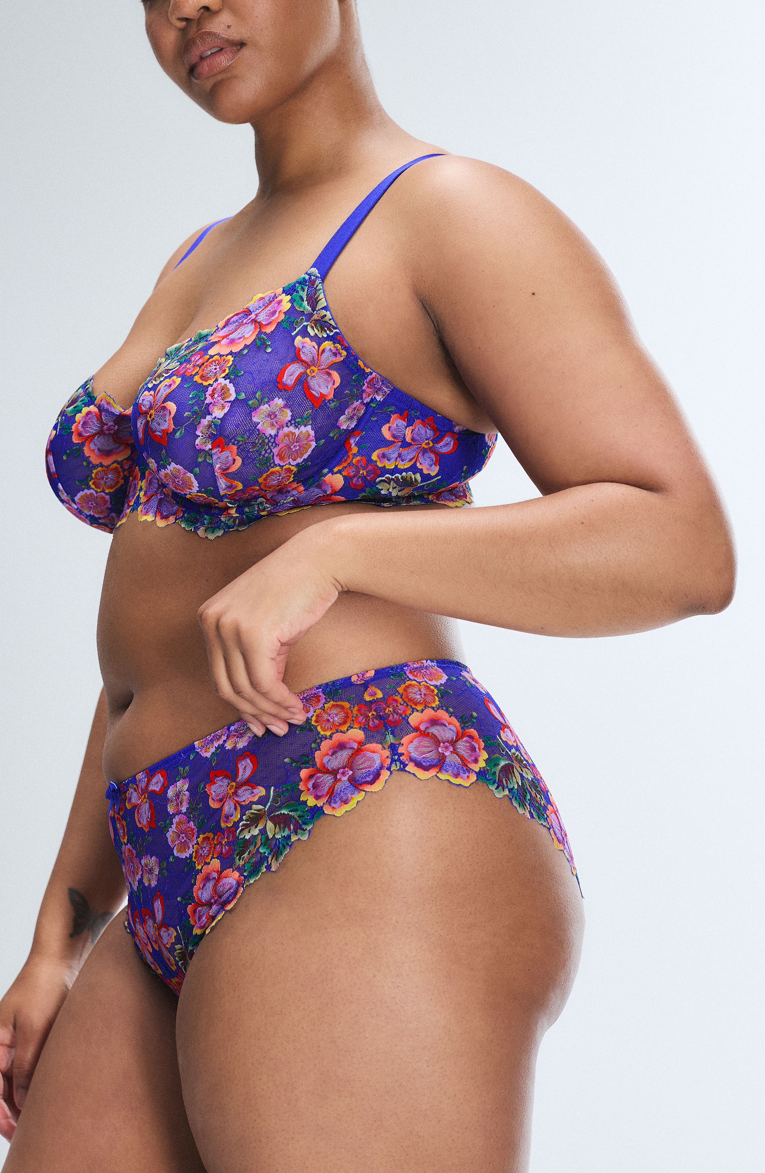 SAVAGE X FENTY Sunchaser Lace Unlined Plunge Bra (Women) | Nordstrom