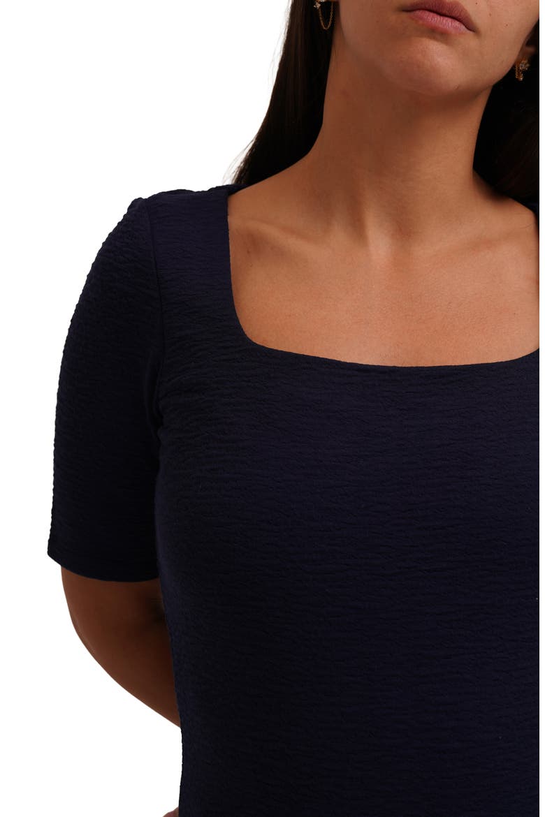 Textured Elbow Sleeve Top, Alternate, color, ECLIPSE