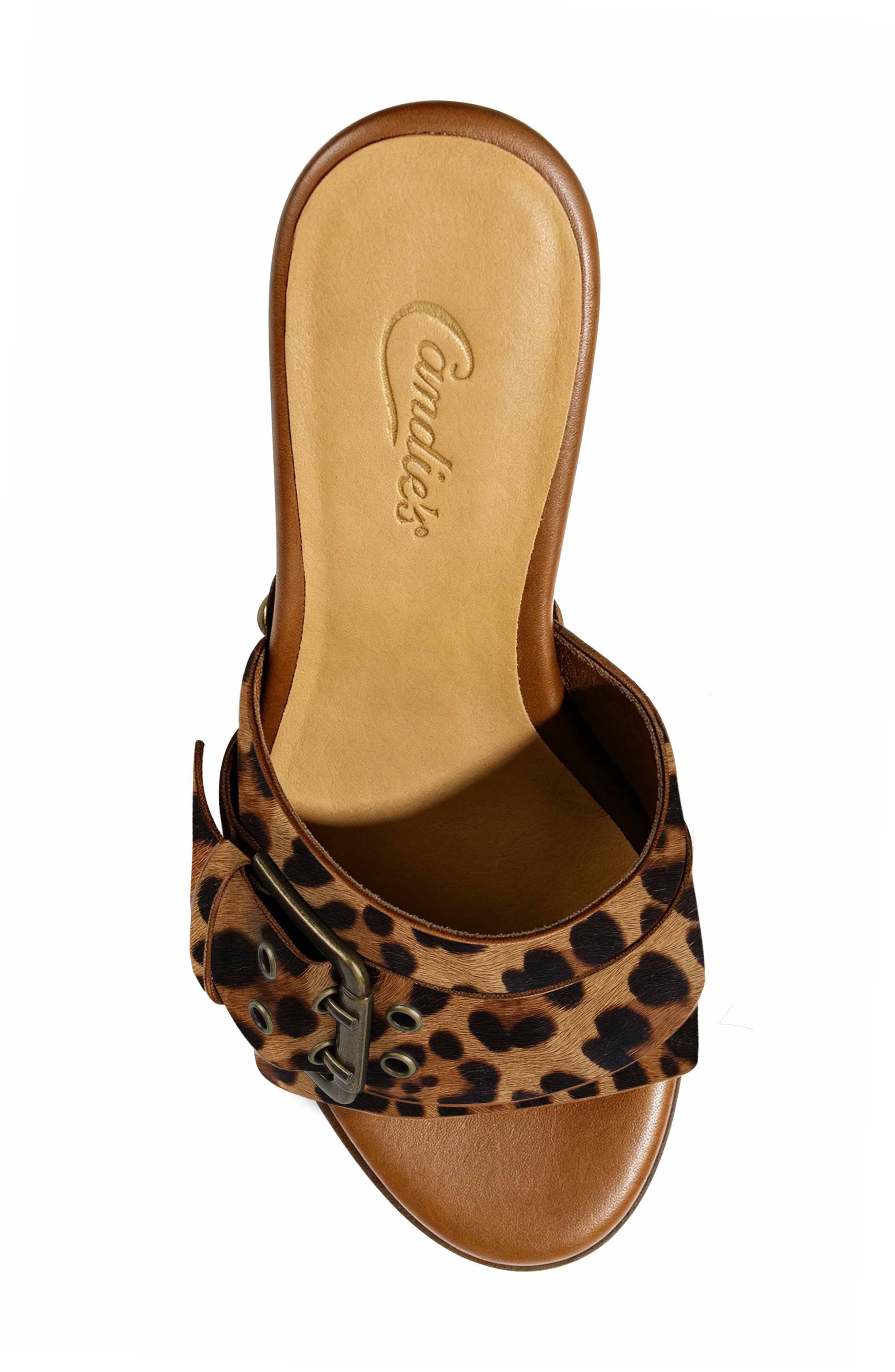Crista Platform Slide Sandal, Alternate, color, LEOPARD