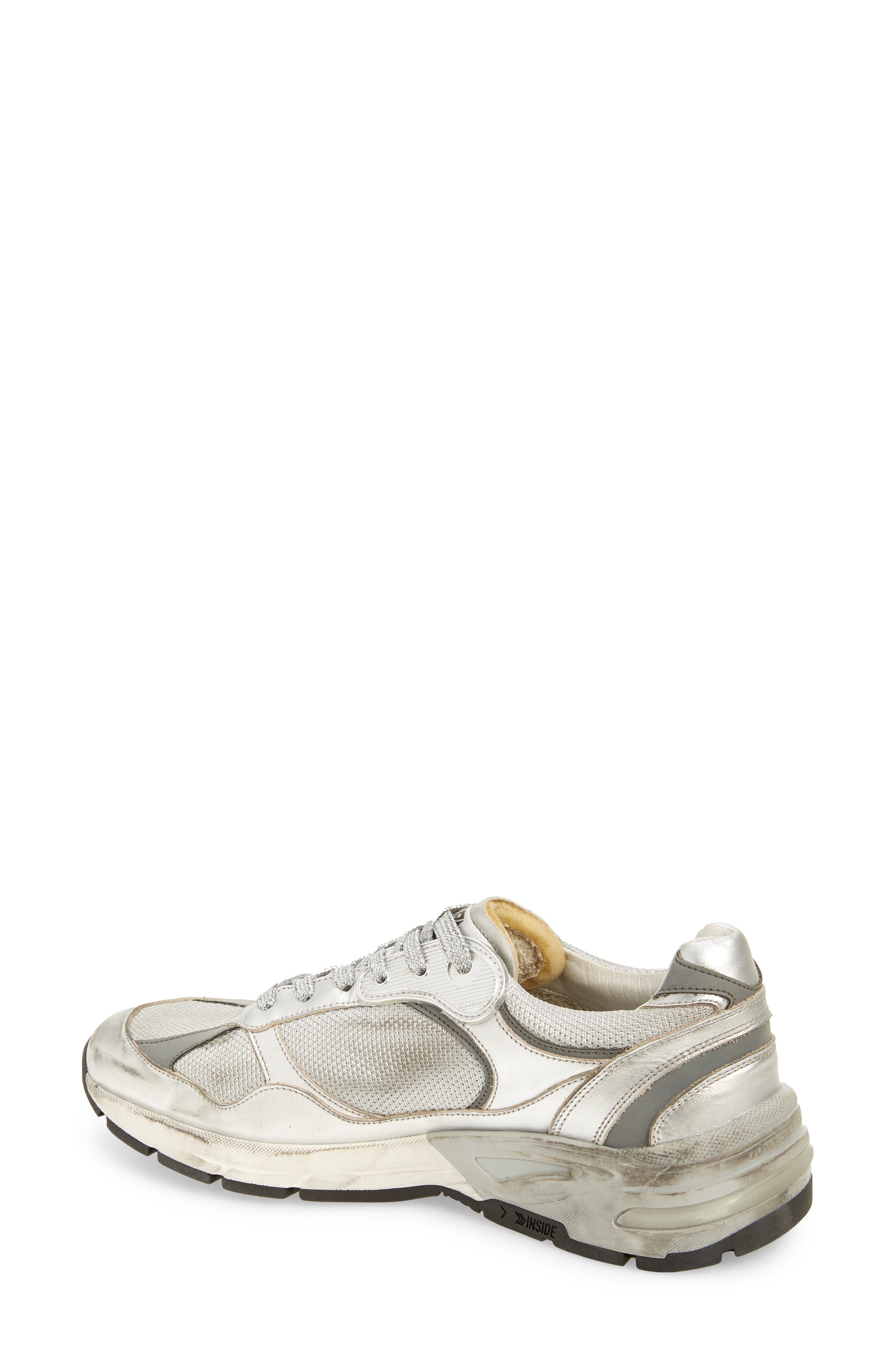 Golden Goose Deluxe Dad-Star Silver Low Top Sneaker, Alternate, color, 