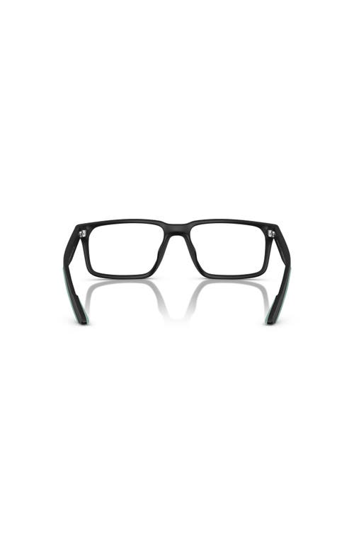 Armani Exchange 55mm Rectangle Optical Glasses In Black