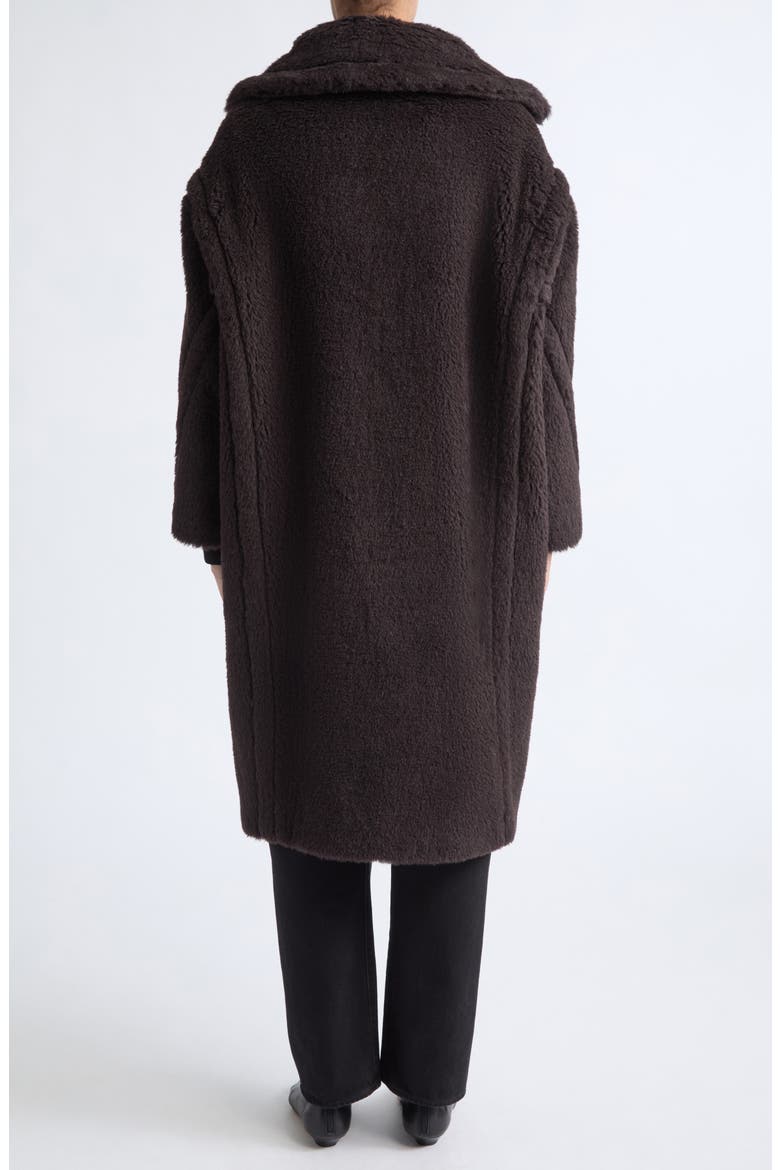 Tedgirl Oversize Double Breasted Alpaca Blend Coat, Alternate, color, DARK BROWN