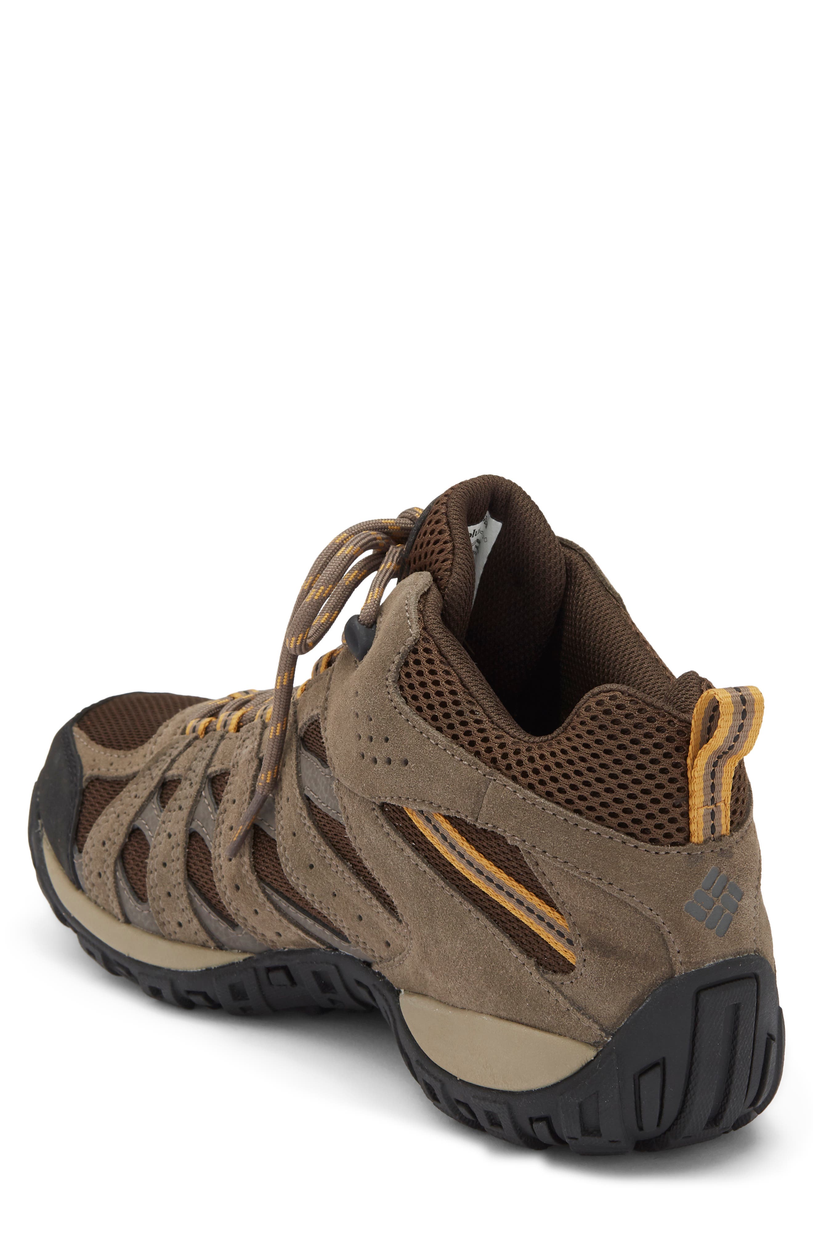 Redmond Mid Waterproof Hiking Boot, Alternate, color, CORDOVAN/ DARK BANANA
