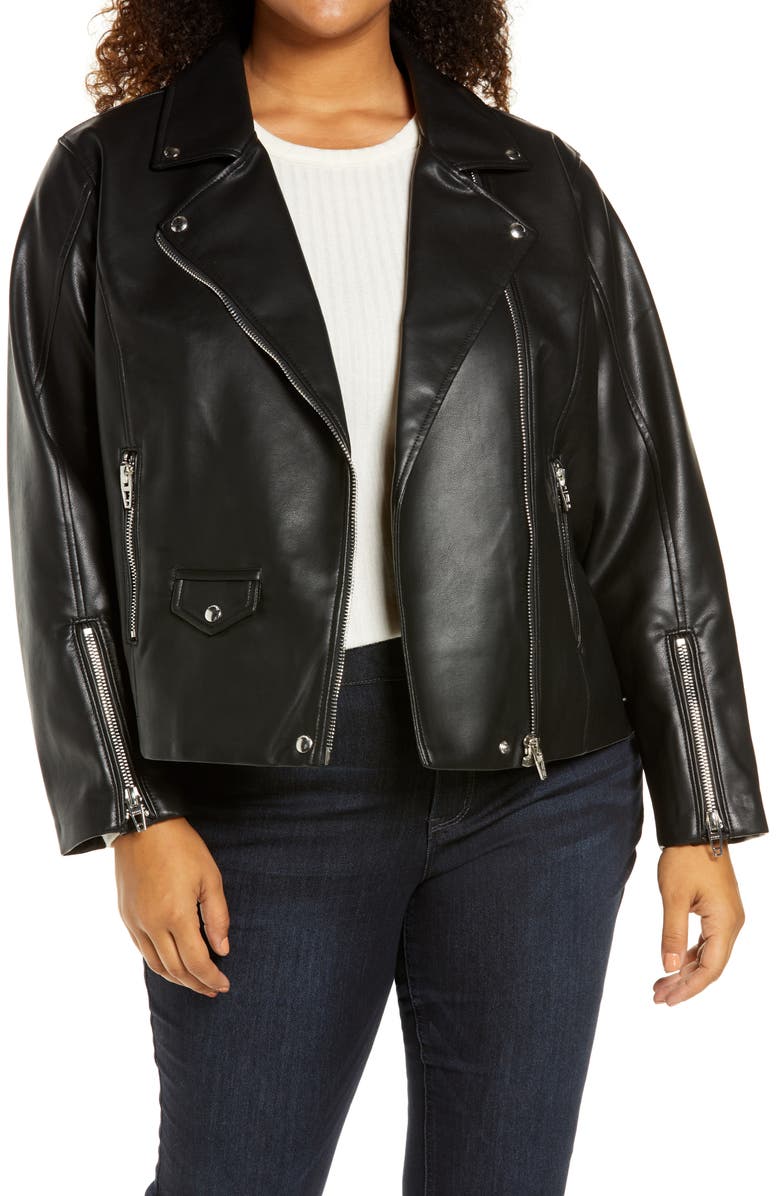 BLANKNYC Faux Leather Moto Jacket, Main, color,