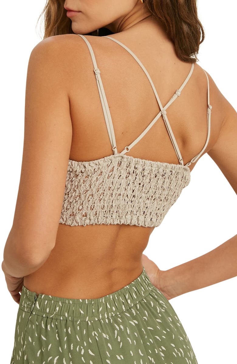 WISHLIST Double Strap Lace Bralette, Alternate, color, Champagne