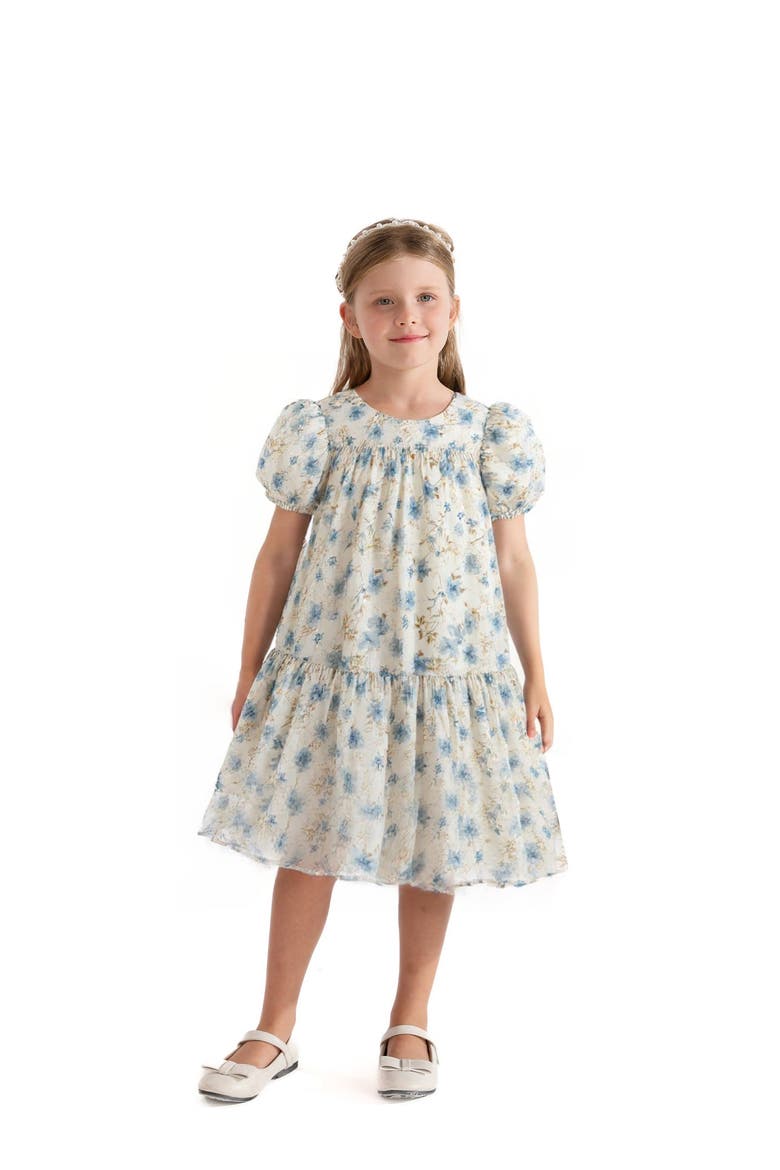 Vienna Floral Dress, Main, color, Blue