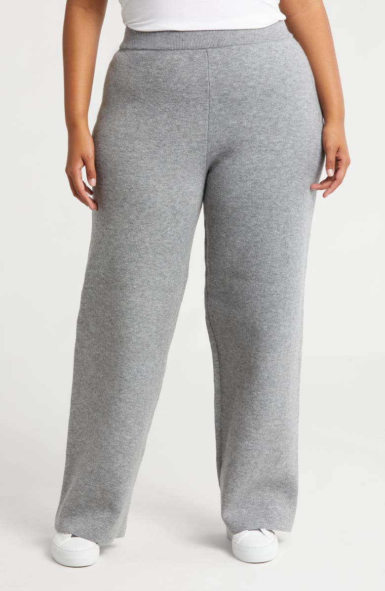 BY DESIGN Sweater Pants, Main, color, Medium Heather Grey