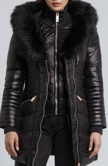 Gigi-El Faux Fur Trim Hooded Parka