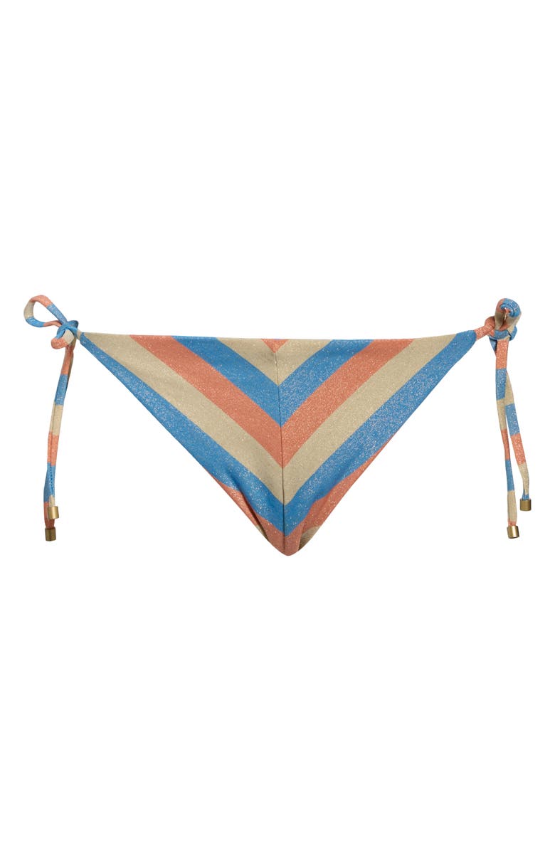 Vitamin A<sup>®</sup> Natalie Milter Side Tie Bikini Bottoms, Alternate, color, Summer Metallic
