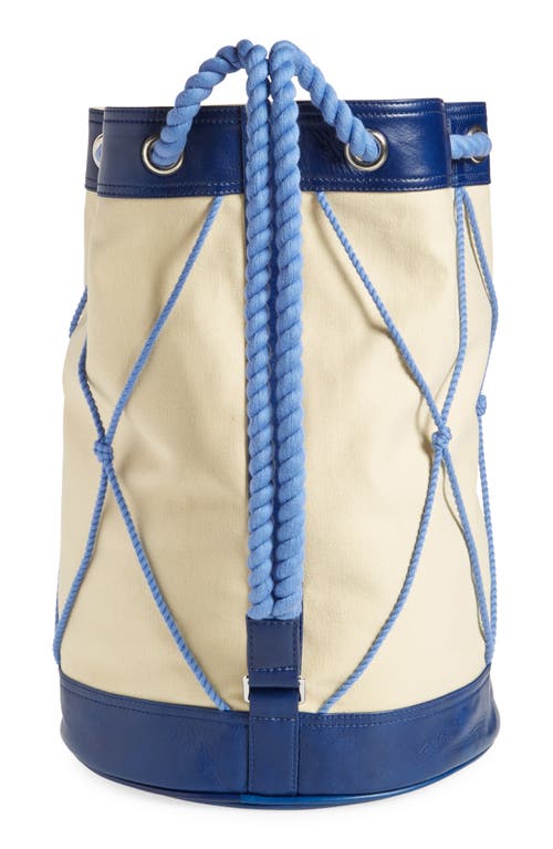 Bode Sea Rig Canvas & Leather Rucksack In Natural